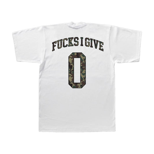 ZERO FVCKS GIVEN (GREEN IN WHITE CAMOU)