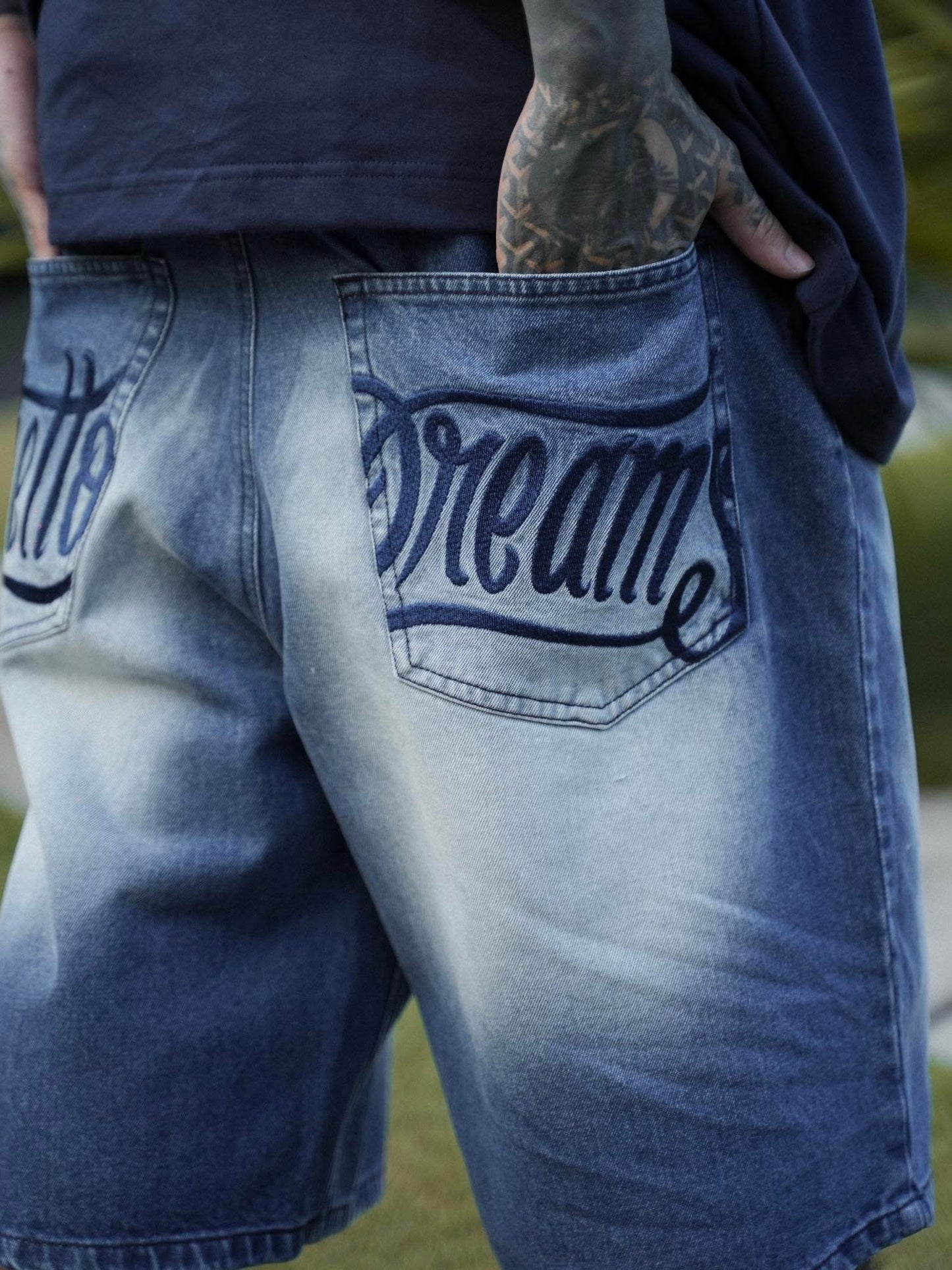 GD DENIM WASH (NAVY BLUE EMBRO)