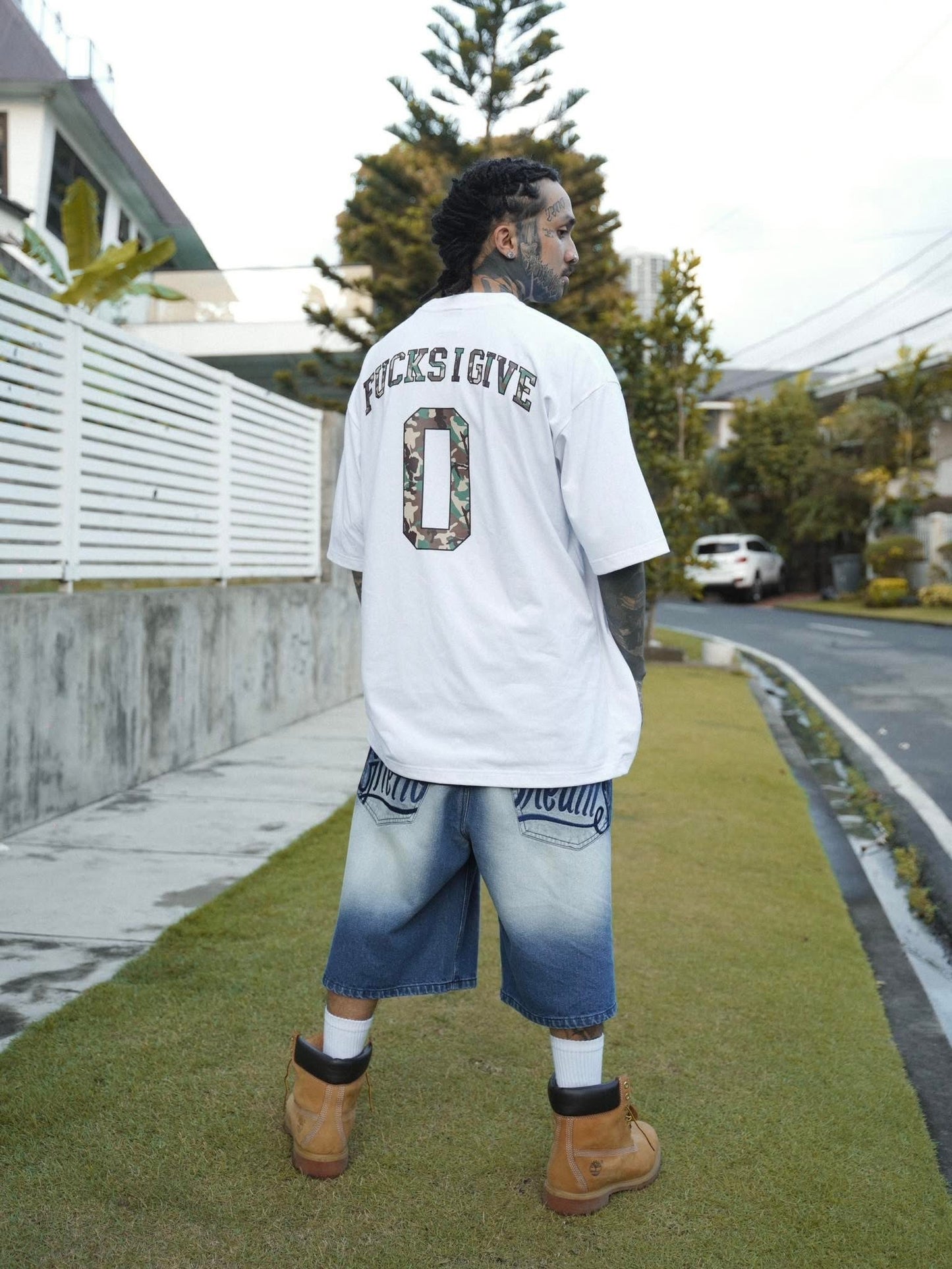 ZERO FVCKS GIVEN (GREEN IN WHITE CAMOU)