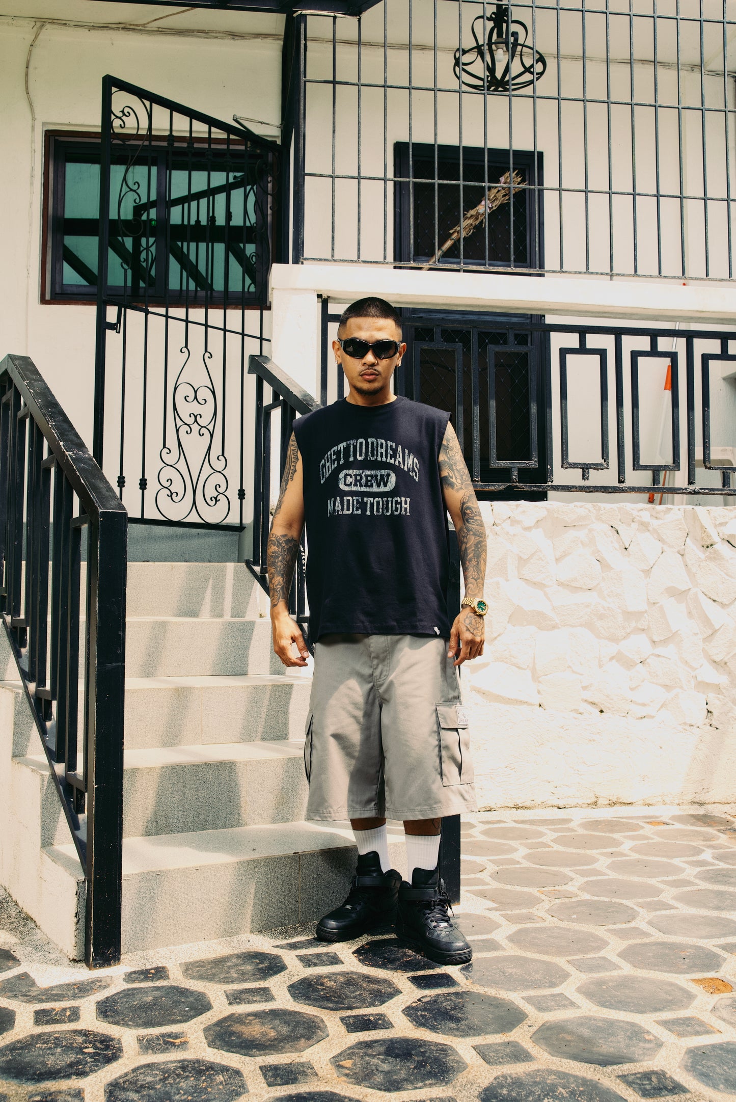 GD BLACK MUSCLE TEE