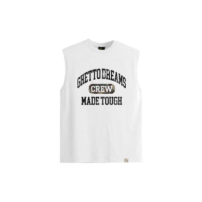 GD WHITE MUSCLE TEE