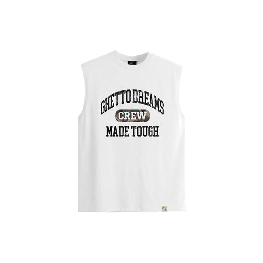 GD WHITE MUSCLE TEE