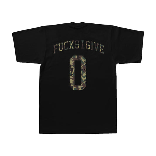 GD ZERO FVCK BLACK CAMOU TEE