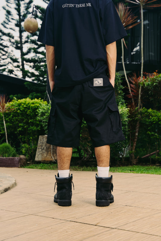 GD BLACK CARGO SHORTS