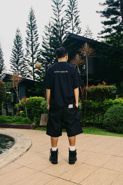 GD BLACK CARGO SHORTS