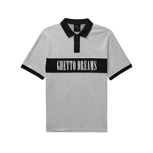 GD HEATHER GRAY/ BLACK POLO SHIRT