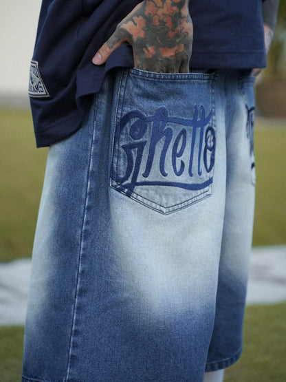 GD Denim Was (Navy Blue Embro)