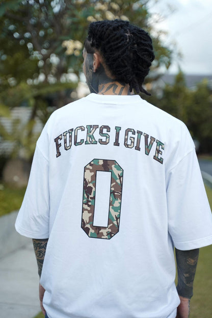 ZERO FVCKS GIVEN (GREEN IN WHITE CAMOU)